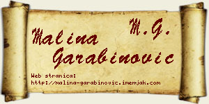 Malina Garabinović vizit kartica